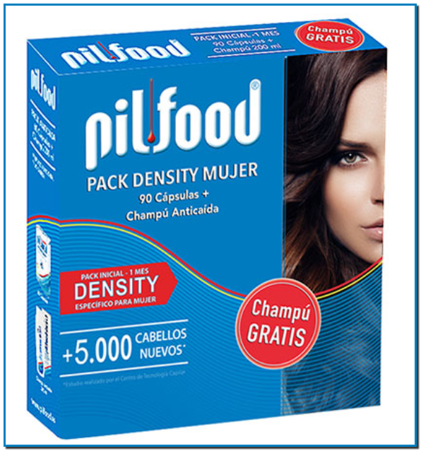 Comprar Pack Pilfood® Density 3 Meses Mujer en Gran Farmacia Andorra Online para la caída moderada del cabello