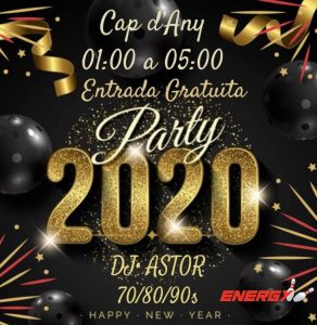 Fin de Año en Andorra en Club Energy Andorra Cap dany 2020. Passarem una nit amb música per cantar, saltar i ballar fins entrada la matinada. Entrada gratuïta d'1 a 5 de la matinada.