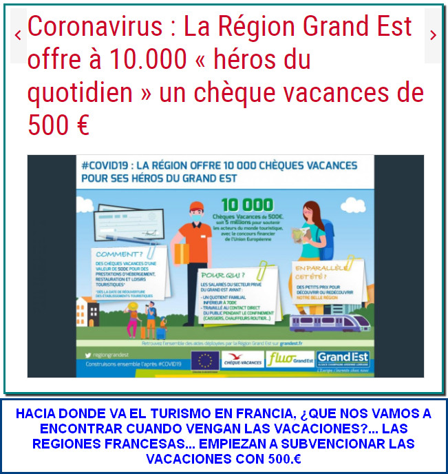 L’initiative « Chèque Vacances en Grand Est » permettra d’offrir 10 000 chéquiers vacances de 500 euros aux salariés du secteur privé de la région