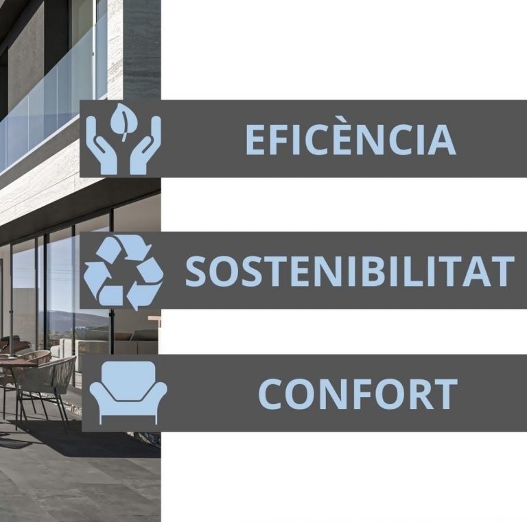 LUXE RESIDENCIAL ANDORRA PROMOTORA IMMOBILIARIA Treball amb aerotèrmia, energia renovable que aprofita l’energia tèrmica existent a l’aire, i amb geotèrmia, energia renovable que aprofita l’energia tèrmica existent al subsol terrestre