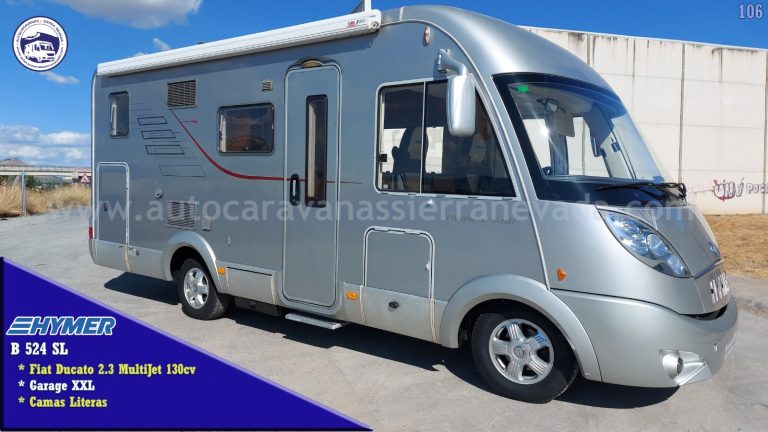 Autocaravana integral de la prestigiosa marca alemana HYMER, modelo B524SL. Esta aporta a este tipo de construcción muy buenas terminaciones, dureza y durabilidad. Muy bien distribuida y extremadamente cuidada.