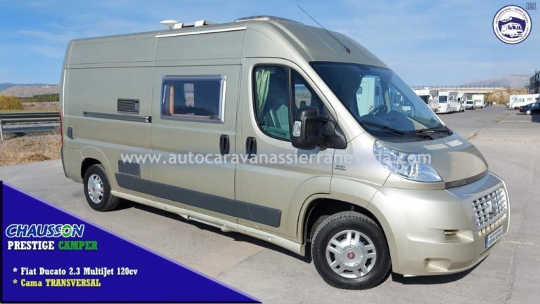 AUTOCARAVANAS SIERRA NEVADA - AUTOCARAVANAS DE SEGUNDA MANO ESPAÑA Autocaravana cámper CHAUSSON, modelo Prestige. Buenas terminaciones y dureza en su construcción