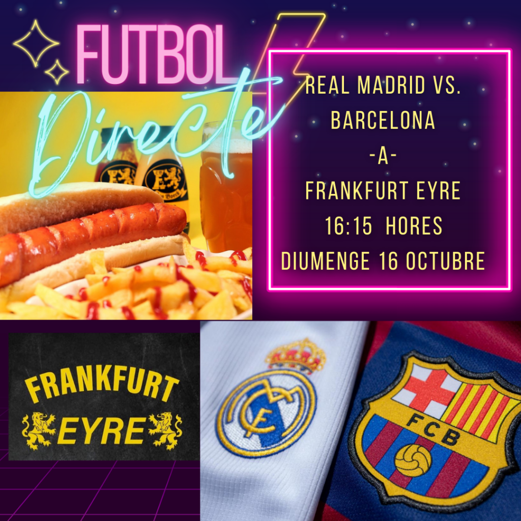 El Barcelona rumbo a Madrid mañana a las 16:15 h en directo en FRANKFURT EYRE. El clásico REAL MADRID VS. BARCELONA.