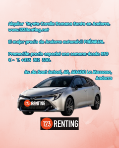 TOYOTA COROLLA TOURING SPORT PRÉMIUM OFERTA ESPECIAL SEMANA SANTA Alquila un Toyota Corolla Touring Sport Prémium por solo 550 € toda la semana.