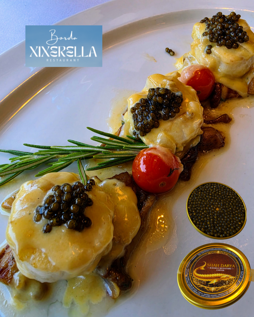 ✨ Aujourd’hui, à la Borda Xixerella, nous avons vécu un moment culinaire d’une finesse exceptionnelle autour d’un plat : la Saint‑Jacques sublimée par notre caviar Shah Daria. Le chef Paulo a imaginé une création d’une précision remarquable : des Saint‑Jacques parfaitement snackées, nappées d’une sauce crème légère, délicate et soyeuse, puis relevées d’une touche de caviar Shah Daria, qui apporte profondeur, élégance et une salinité noble qui prolonge chaque bouchée. Un plat qui illustre à la perfection ce que nous recherchons : la rencontre entre un produit d’excellence et le talent d’un chef capable de le magnifier sans jamais le masquer. En moins de cinq minutes, Paulo a compris notre vision et a créé une assiette qui deviendra une référence pour présenter notre caviar aux restaurateurs et aux particuliers — en attendant l’ouverture de notre boutique le 15 septembre à Andorre‑la‑Vieille. Shah Daria : l’art de la rareté et de l’excellence Notre caviar est une sélection rare, façonnée par le temps, la patience et la noblesse des origines. Chez Shah Prestige, nous réunissons des trésors d’exception : caviar d’excellence safran d’Iran chocolat haut de gamme pistaches premium Chaque produit est une promesse : authenticité, rareté et qualité absolue. Un immense merci à Paulo, à Francisco et à toute l’équipe de la Borda Xixerella pour leur accueil, leur passion et leur talent. Une collaboration qui marque le début d’une très belle aventure gastronomique. #ShahDaria #CaviarDeLuxe #BordaXixerella #GastronomieAndorra #ShahPrestige