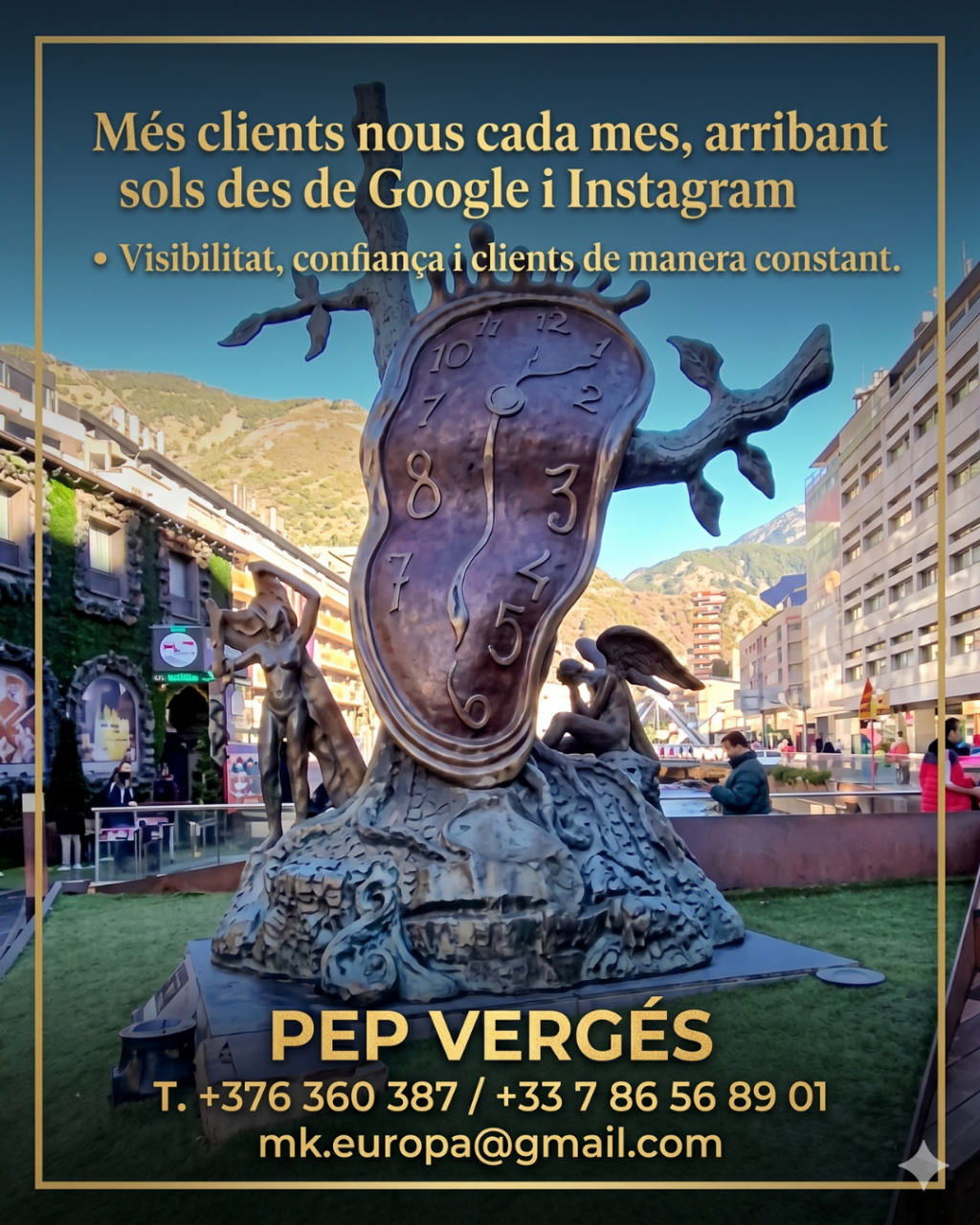 Si tens un restaurant, avui dia no n’hi ha prou amb cuinar bé: cal més visibilitat, presència digital i clients nous que arribin sols. Contacte directe: Pep Vergés. T. +376360387 – +33786568901