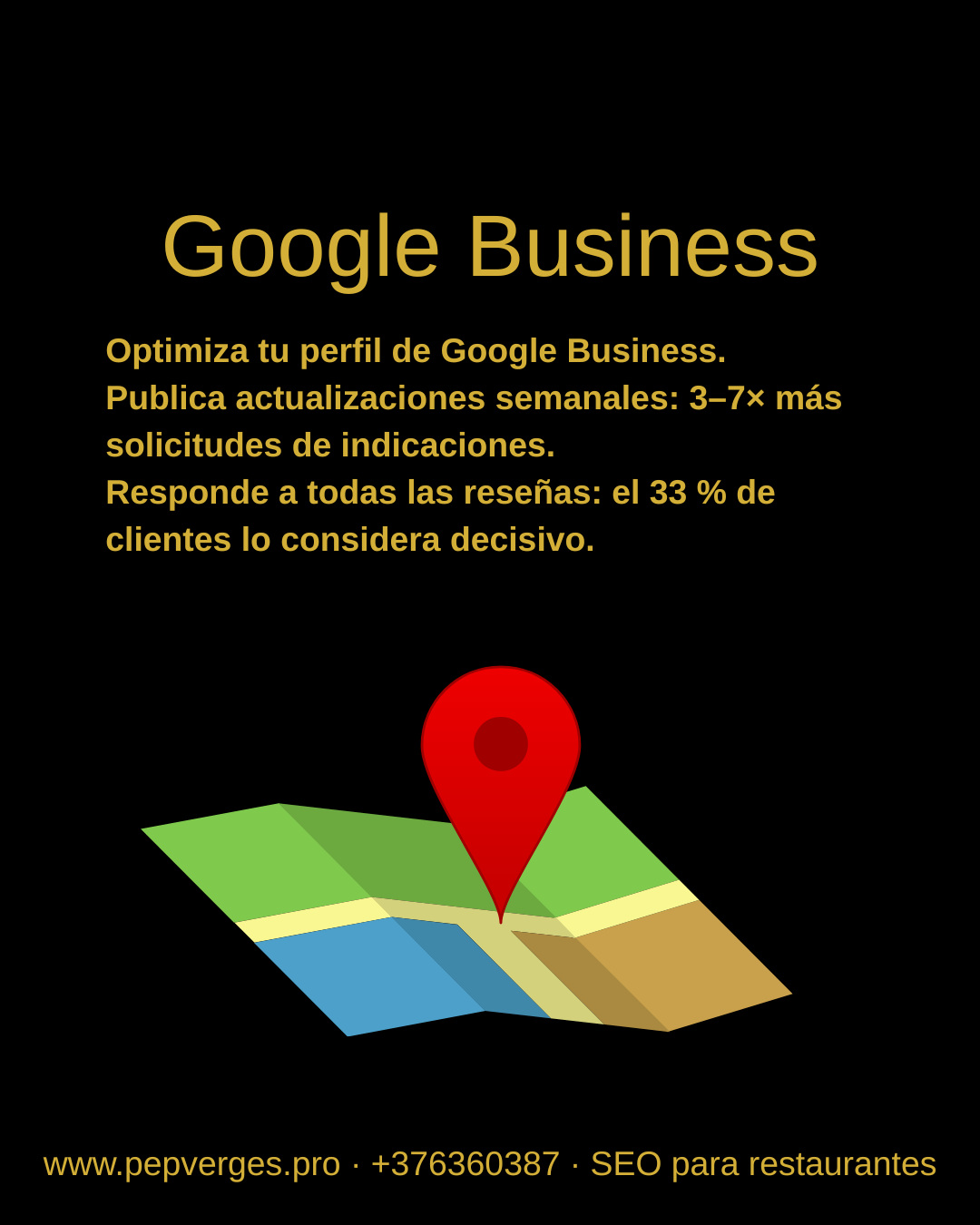 ✨ Idees de Marketing Digital per Restaurants. El 89 % dels clients busca un restaurant online abans de visitar-lo. Si la teva presència digital és feble ets invisible.

Aquí tens 10 estratègies que funcionen de veritat el 2026:

11. Optimitza Google Business Completa tots els camps, puja fotos reals i publica cada setmana. Els restaurants actius reben 3–7× més sol·licituds d’indicacions.

12. Newsletter per email ROI del 4.400%. Un sol correu pot portar clients de tornada.

13. Micro‑influencers locals Engagement del 8–15% amb audiències que viuen a prop del teu restaurant.

14. Web ràpida i adaptada al mòbil El 59% del trànsit ve de smartphones. Si la teva web és lenta, el client marxa.

15. Google Ads geolocalitzats Converteixen entre 6 i 12% dels clics en reserves o comandes.

16. Plataformes de ressenyes Coherència total en nom, adreça i horaris. Respon sempre.

17. SMS Marketing Taxa d’obertura del 98%. Perfecte per ofertes flash.

18. Blog gastronòmic Millora el SEO i et posiciona com a referent culinari.

19. Delivery optimitzat Els clients de delivery visiten el restaurant 67% més que els presencials.

20. Retargeting en xarxes Anuncis un 50–75% més barats que la publicitat en fred.

Si vols que el teu restaurant facturi molt més, comença per aquí: Visibilitat, velocitat i estratègia.

📍 www.pepverges.pro 📞 +376360387 SEO per restaurants